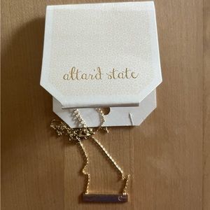 Gold Altar’d State Inital Bar Necklace.